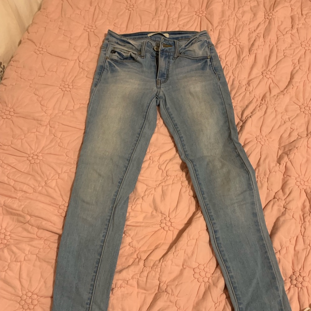 American Eagle light-wash skinny jeans